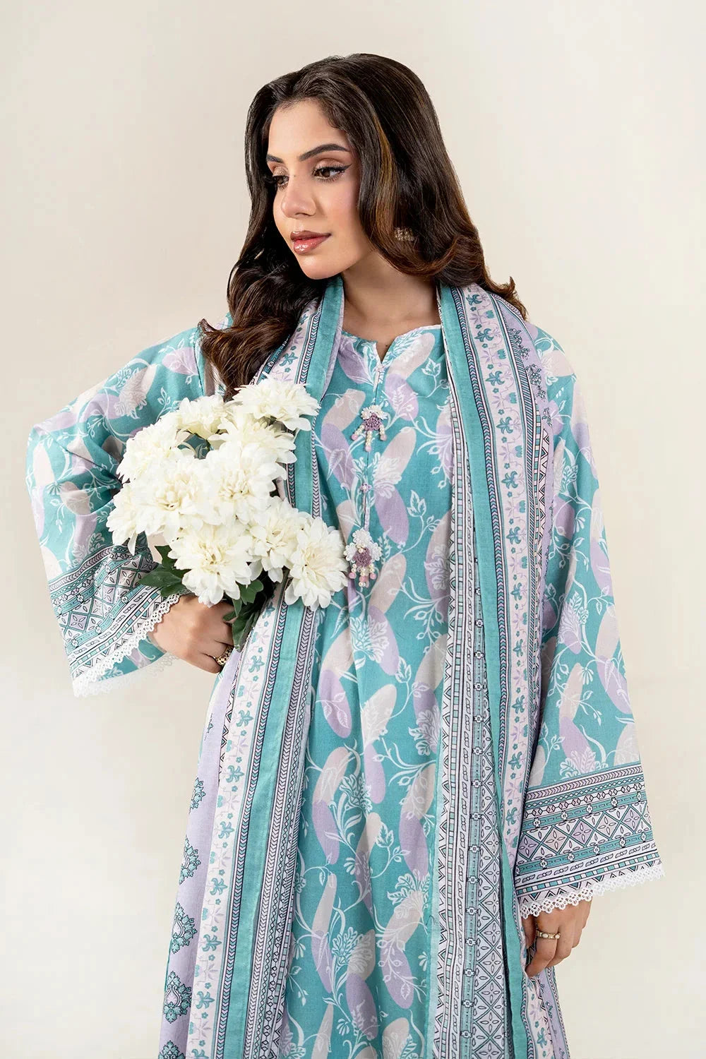 3PC Unstitched Printed Lawn Suit | KLA-3986 Printed KHAS STORES 