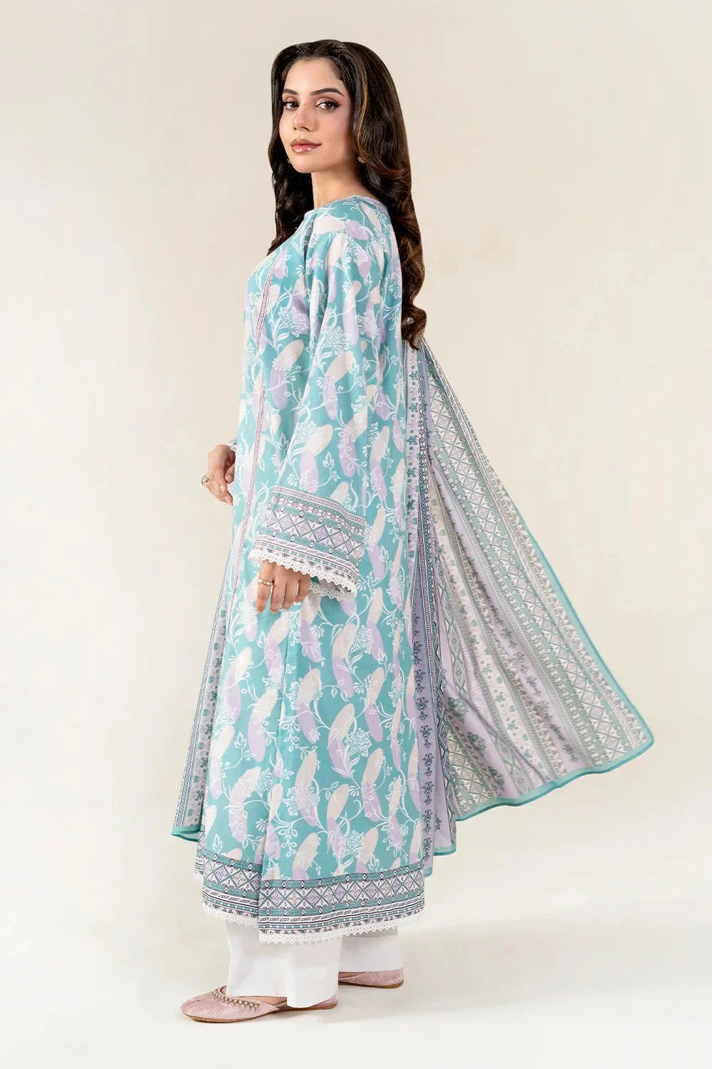 3PC Unstitched Printed Lawn Suit | KLA-3986 Printed KHAS STORES 