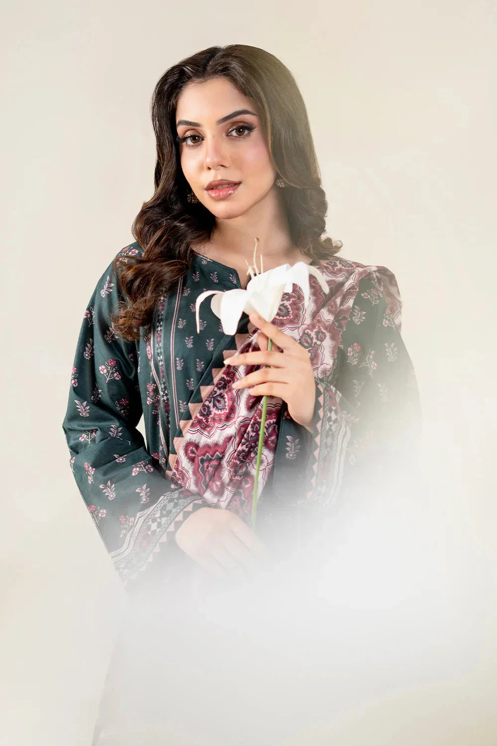 3PC Unstitched Printed Lawn Suit | KLA-3988 Printed KHAS STORES 