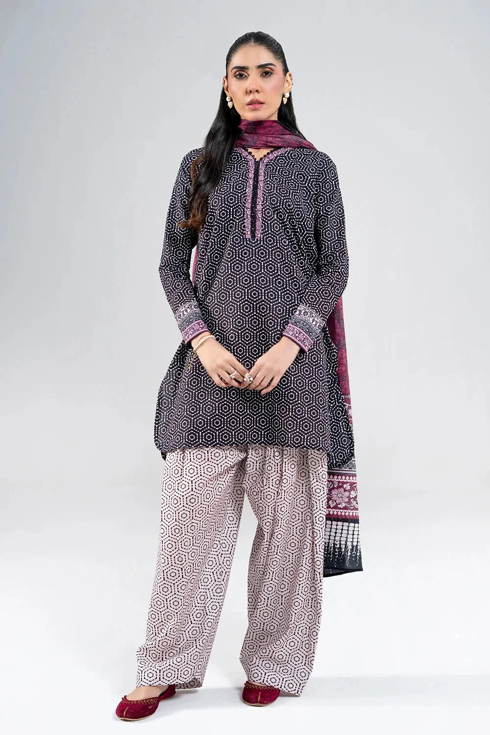 3PC Unstitched Printed Lawn Suit | KLA-3991 Printed KHAS STORES 