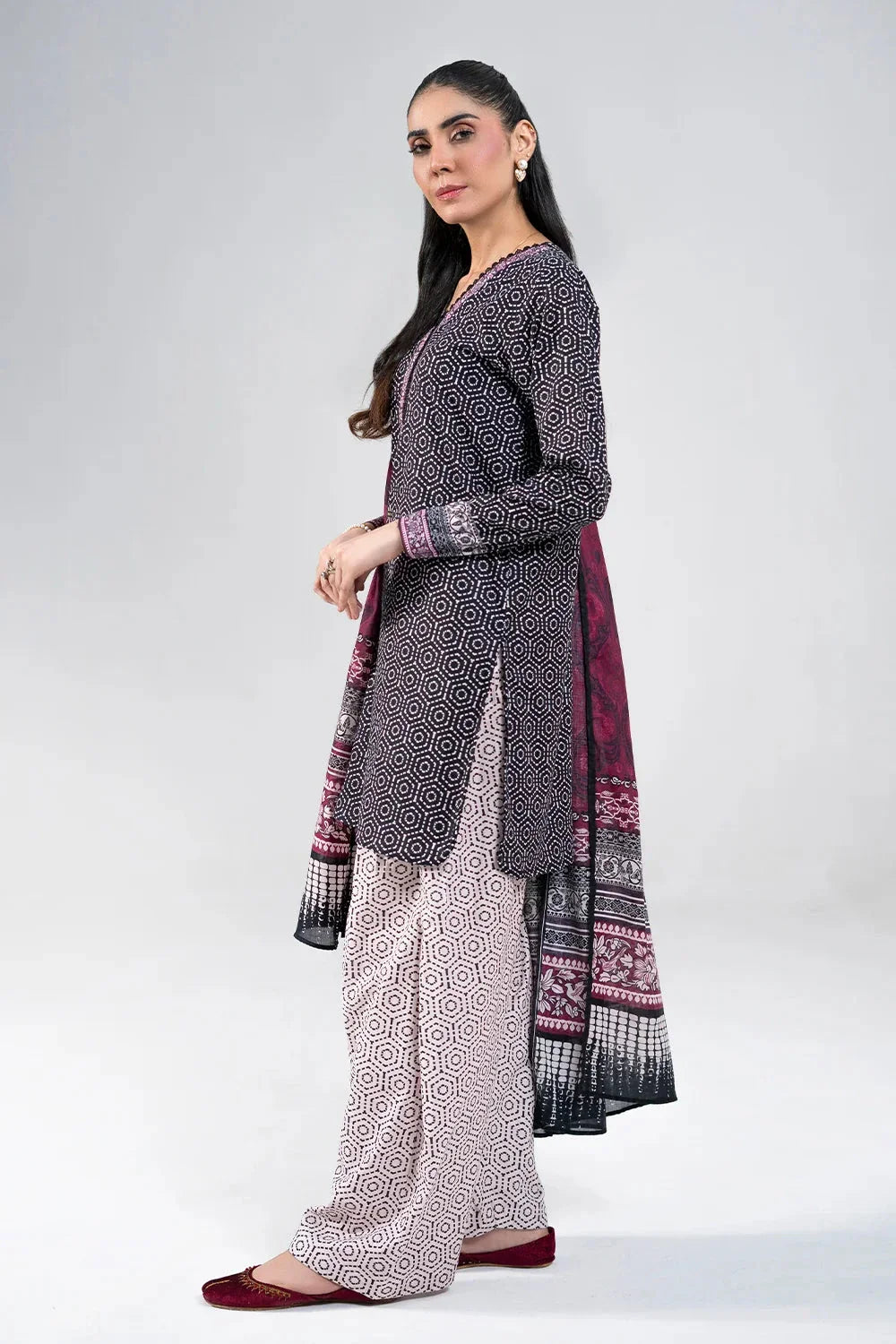 3PC Unstitched Printed Lawn Suit | KLA-3991 Printed KHAS STORES 