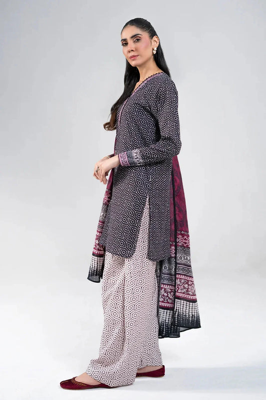 3PC Unstitched Printed Lawn Suit | KLA-3991 Printed KHAS STORES 