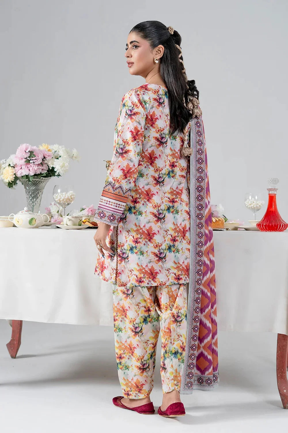 3PC Unstitched Printed Lawn Suit | KLA-3993 Printed KHAS STORES 