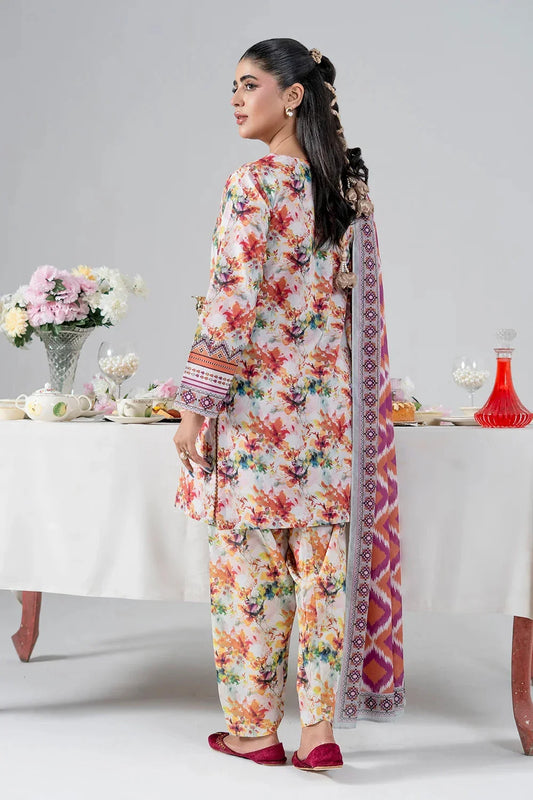 3PC Unstitched Printed Lawn Suit | KLA-3993 Printed KHAS STORES 