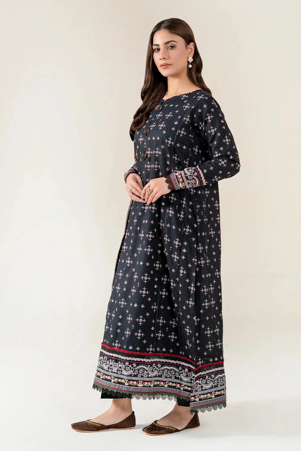 3PC Unstitched Printed Lawn Suit | KLAC-3995 Printed KHAS STORES 