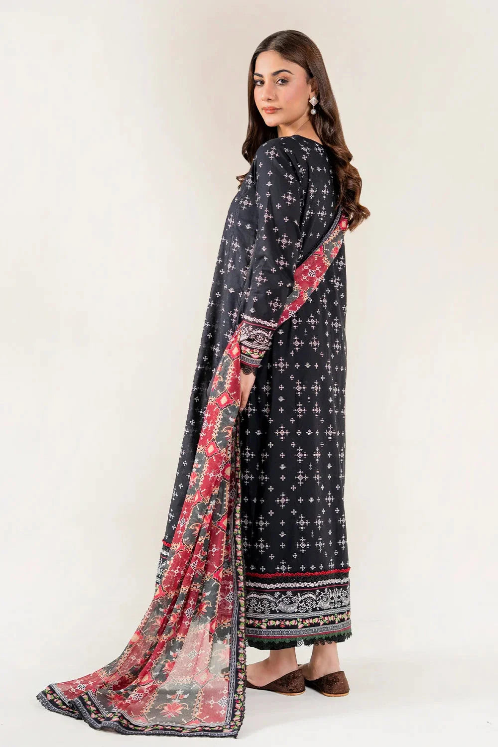 3PC Unstitched Printed Lawn Suit | KLAC-3995 Printed KHAS STORES 