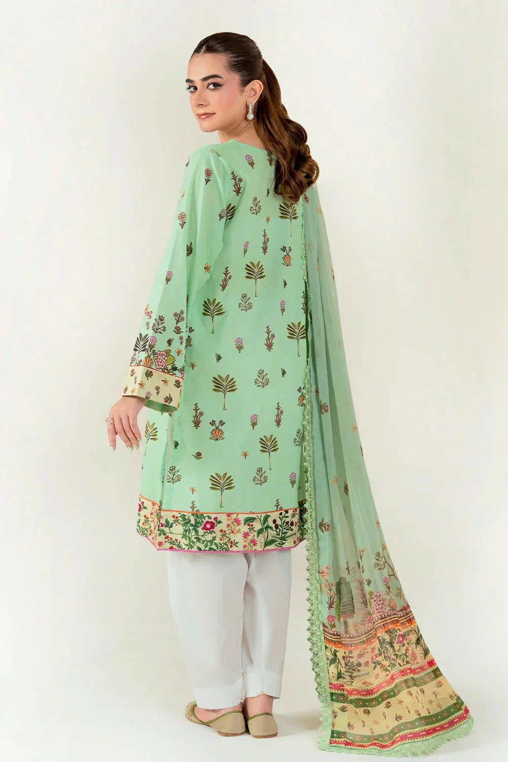 3PC Unstitched Printed Lawn Suit | KLAC-3997 Printed KHAS STORES 