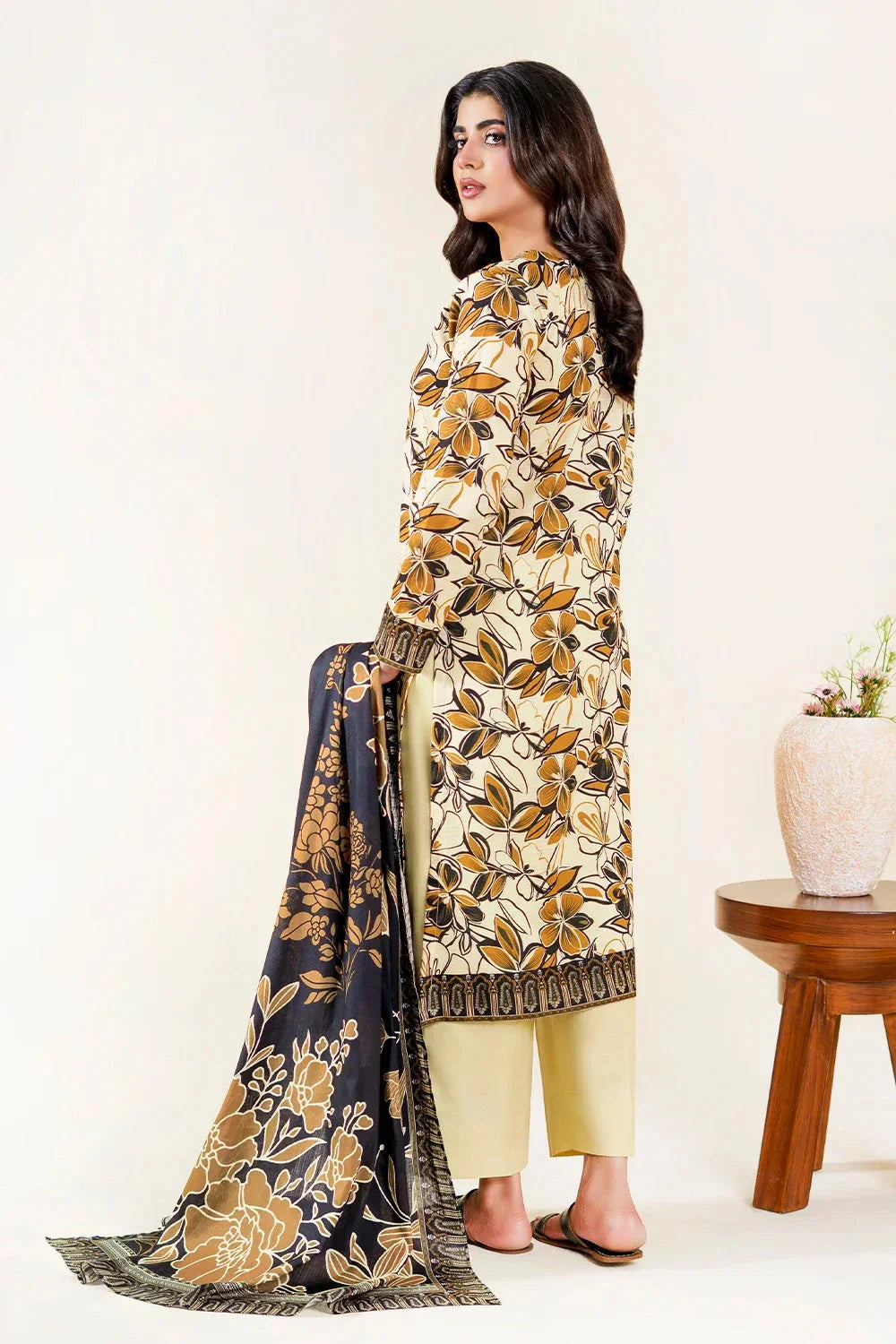 3PC Unstitched Printed Lawn Suit | KLP-3915 Printed KHAS STORES 