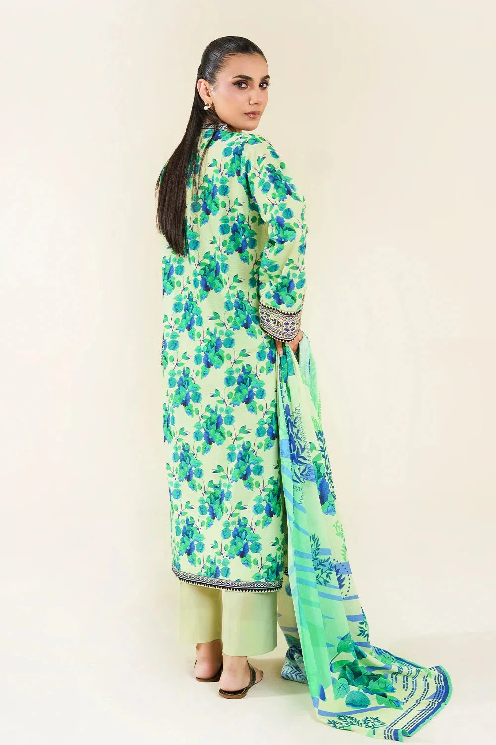 3PC Unstitched Printed Lawn Suit | KLP-3919 Printed KHAS STORES 