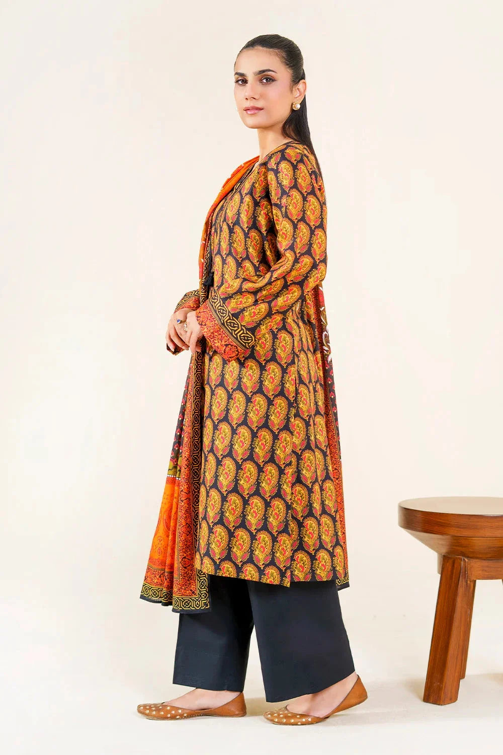3PC Unstitched Printed Lawn Suit | KLP-3933 Printed KHAS STORES 