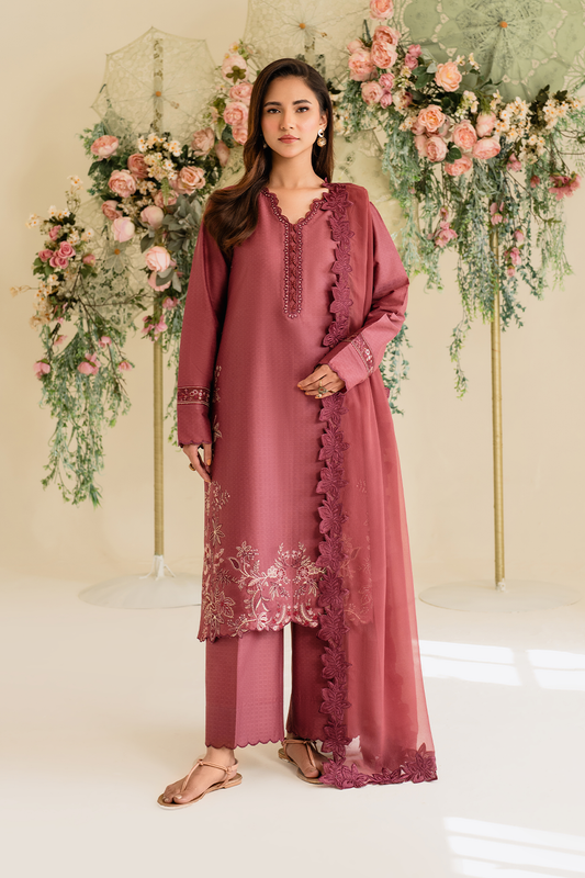 UE-432 Embroidered Textured Lawn