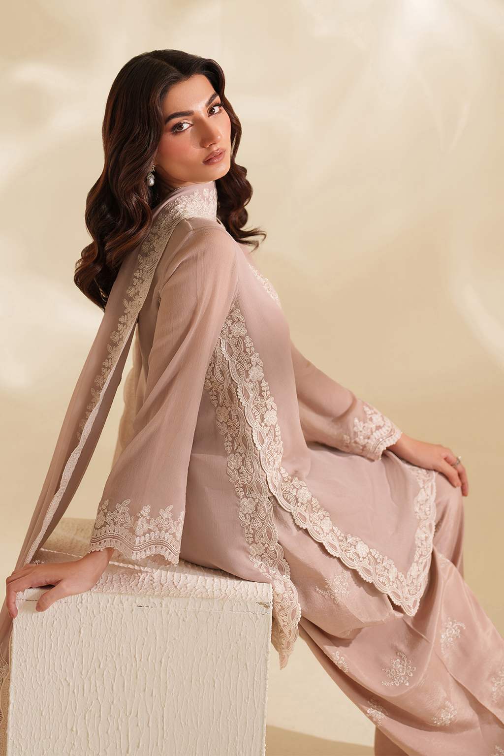 CC-79 Embroidered Chiffon - Iznik