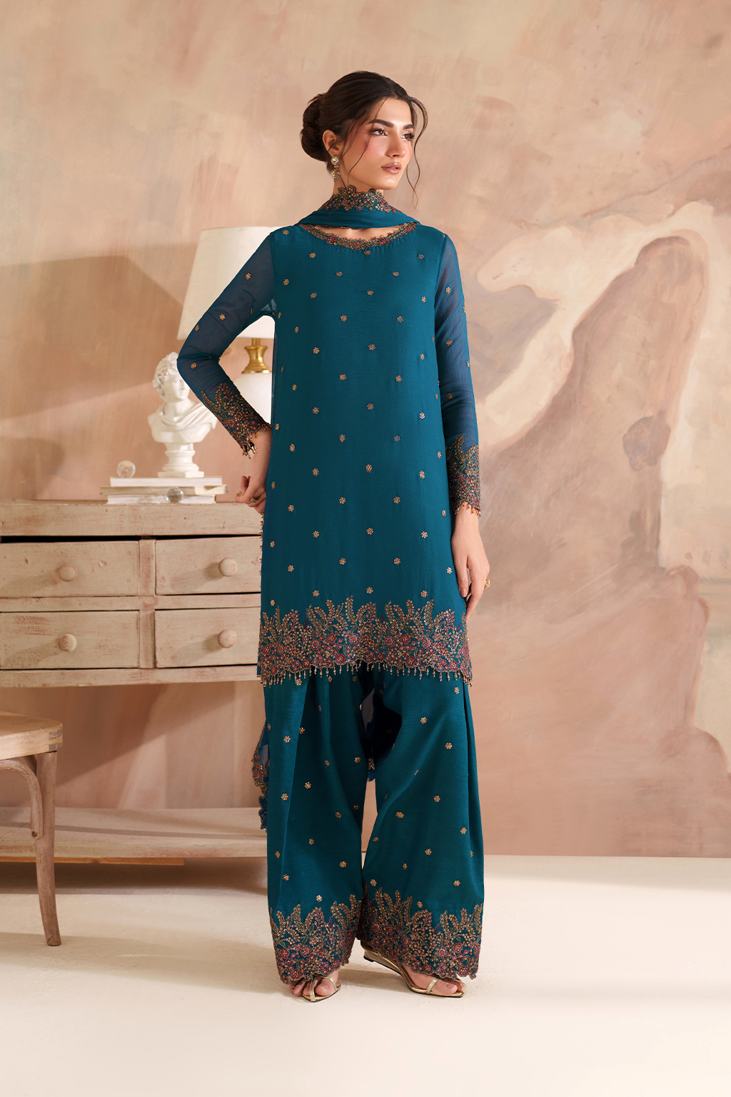 CC-85  Embroidered Chiffon