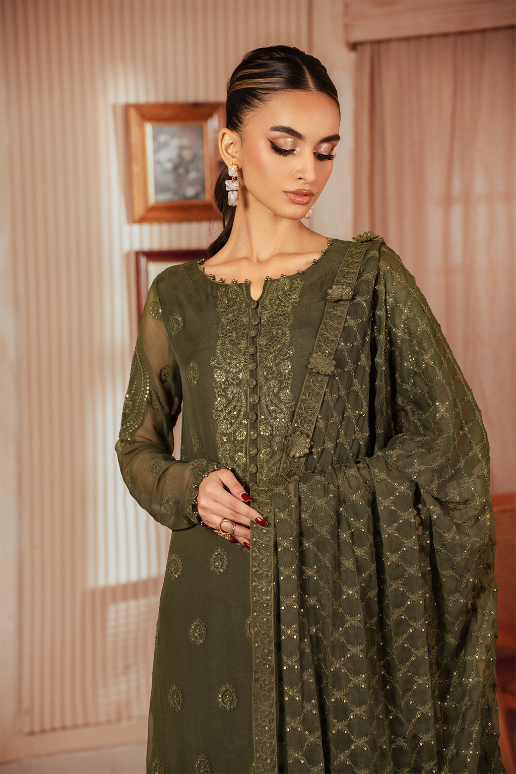 ICK-05 Embroidered Chiffon