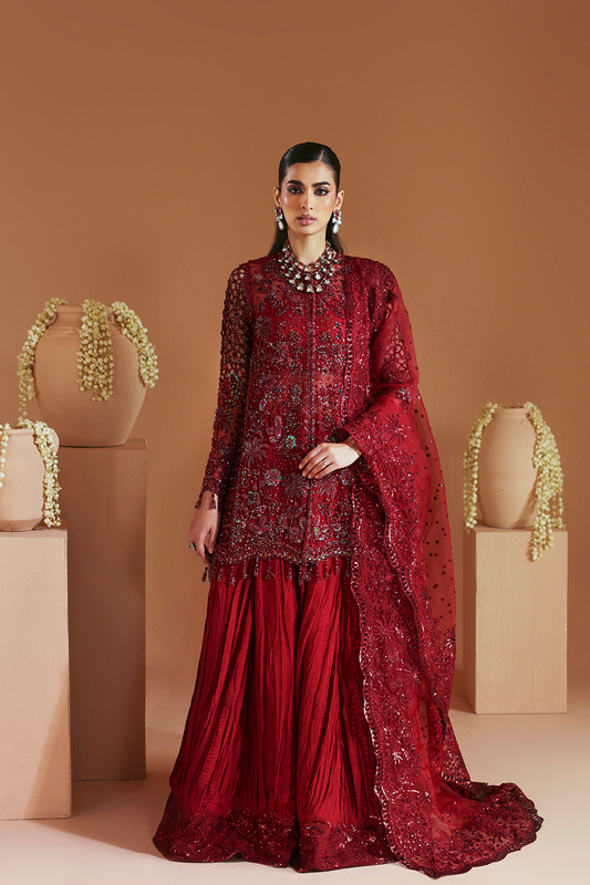 SCARLET - Celestique wedding formals by Emaan Adeel at #VogueClothingStudio
