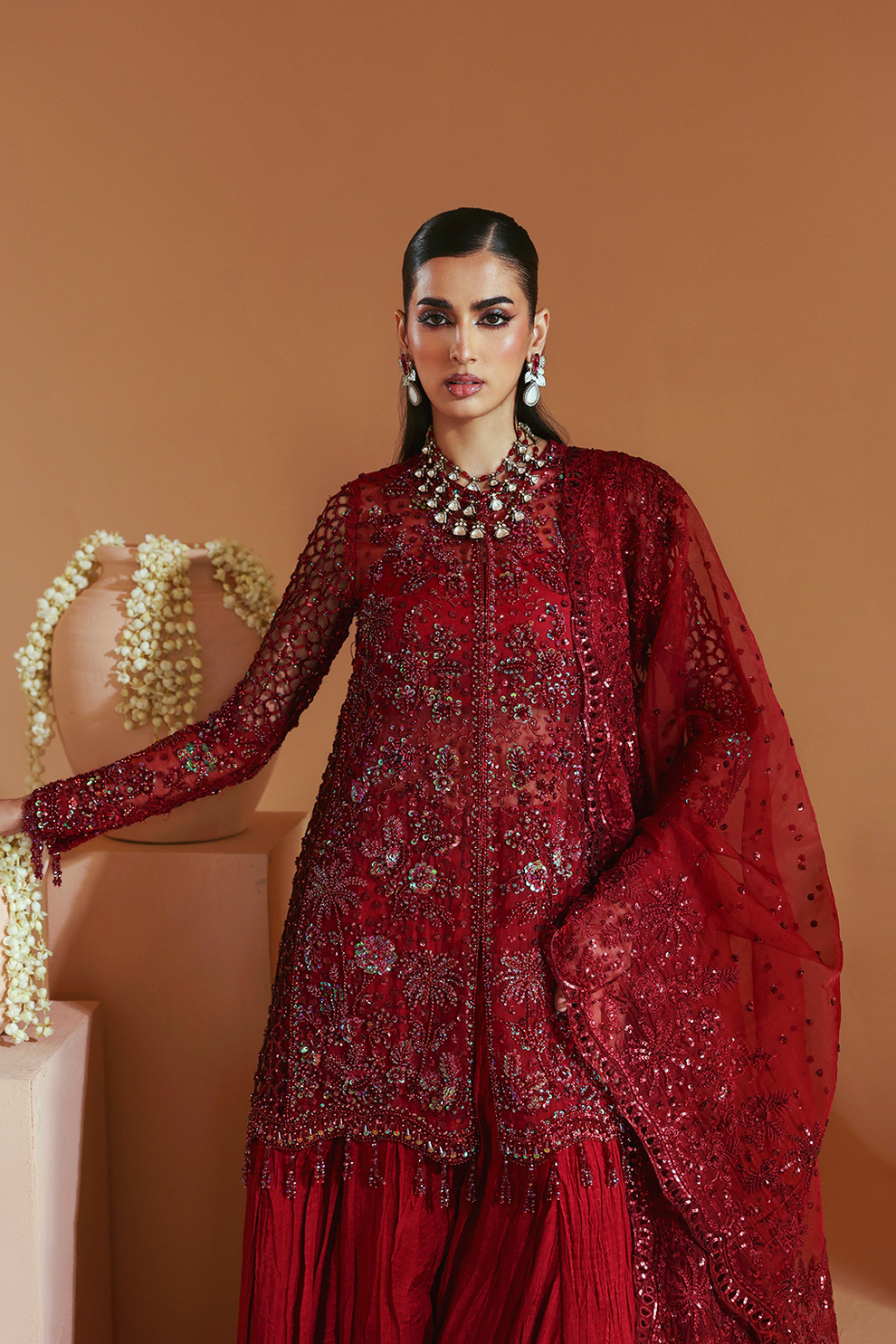 SCARLET - Celestique wedding formals by Emaan Adeel at #VogueClothingStudio