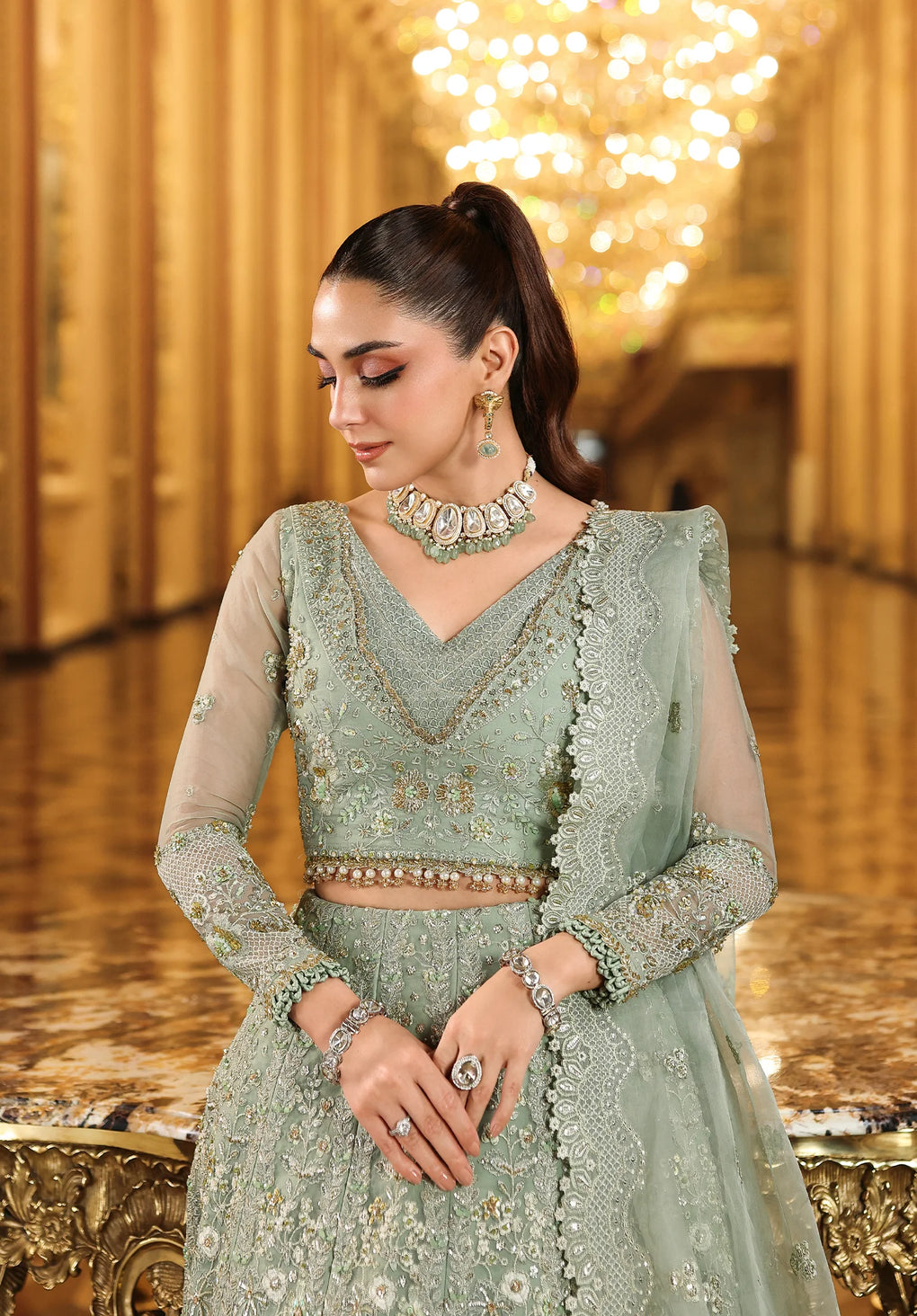 ESH-03 LIME LIGHT - STARDOM - FORMAL HANDWORK '25 by Elaf Premium at #VogueClothingStudio