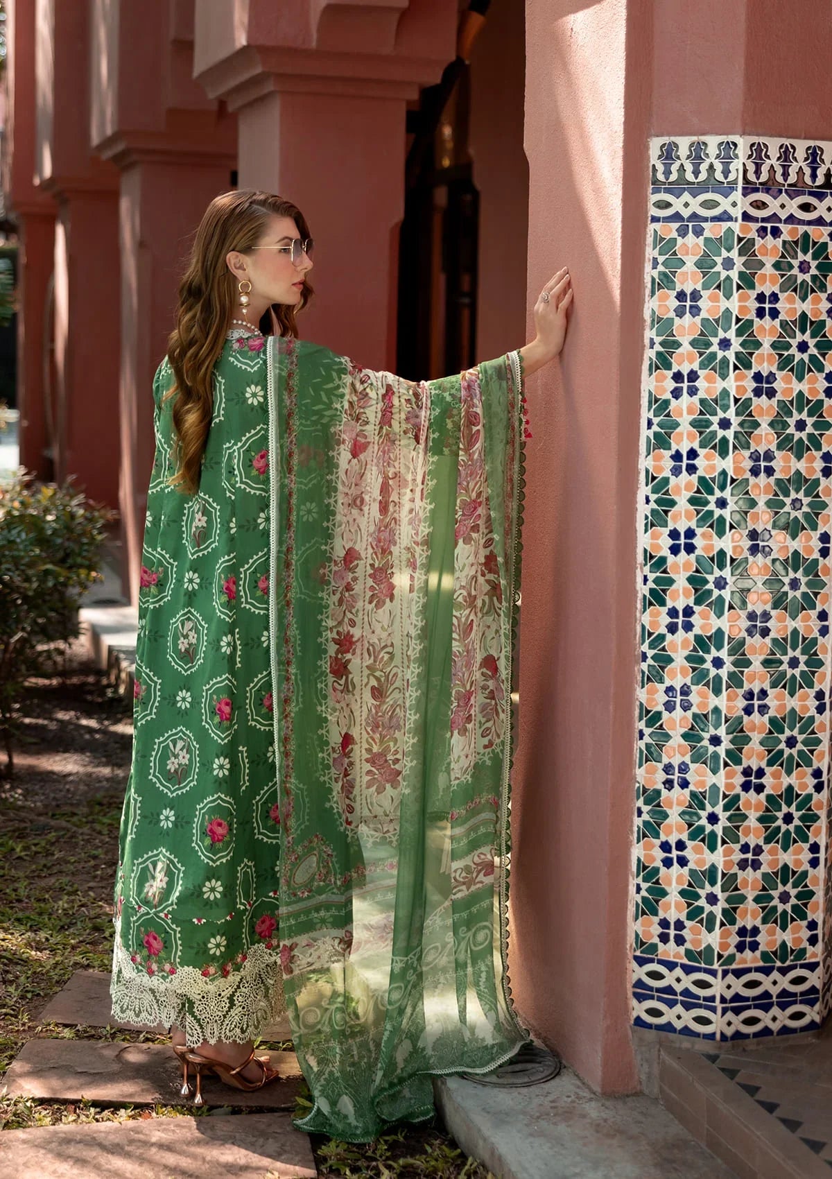 Charming Printed Chiffon Dupatta in colorful florals.