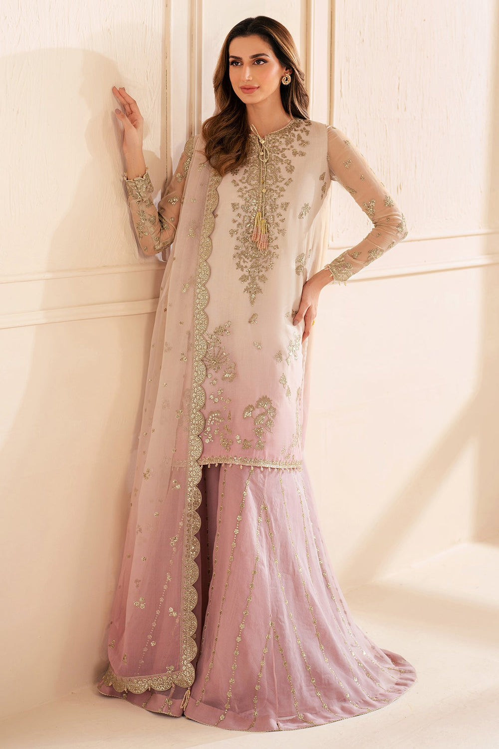 JZ-UC-D3067-0 EMBROIDERED CHIFFON