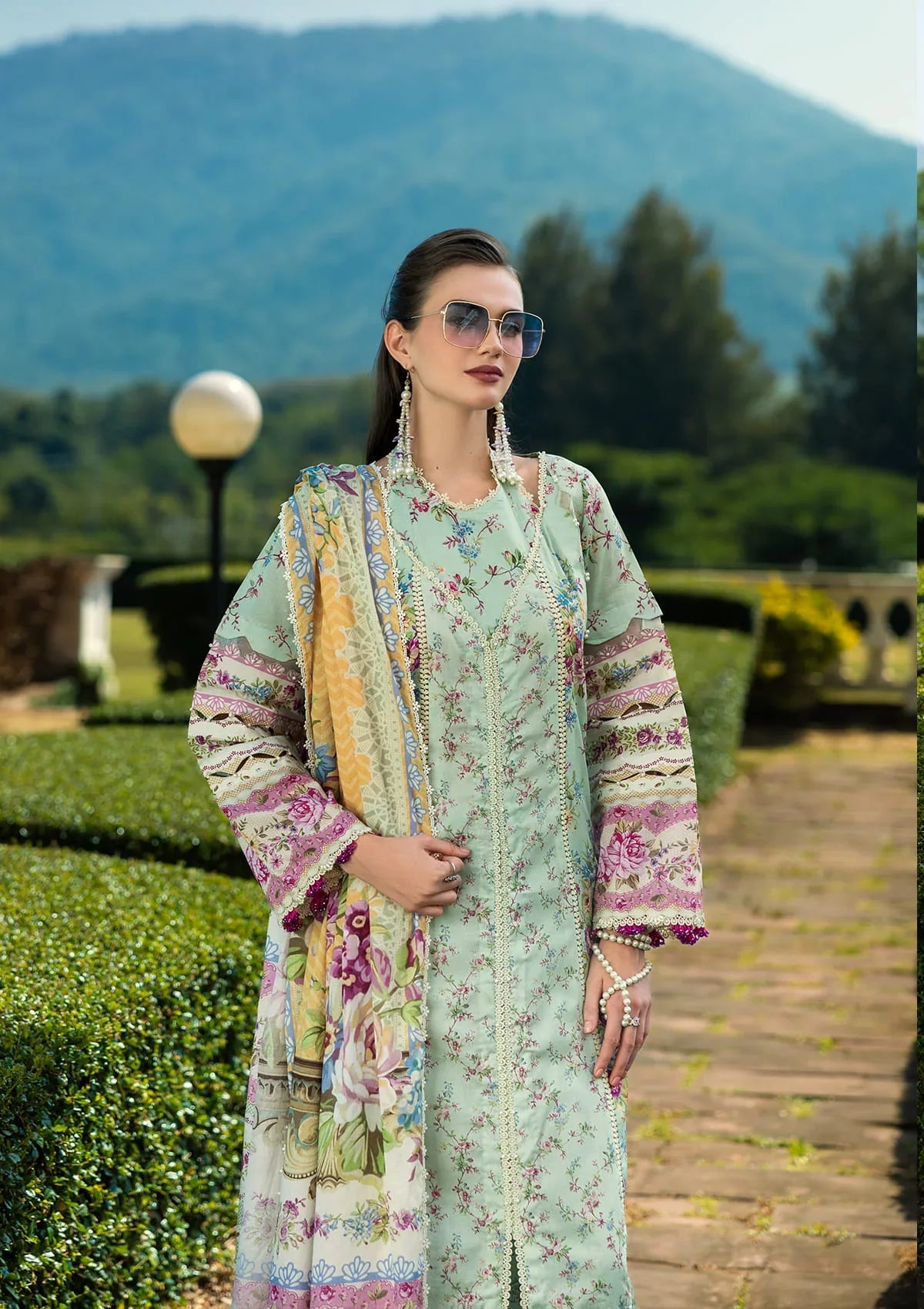 GARDEN GOODNESS wearing this beautiful dress from ELAF PRINTS COLLECTION 2025.