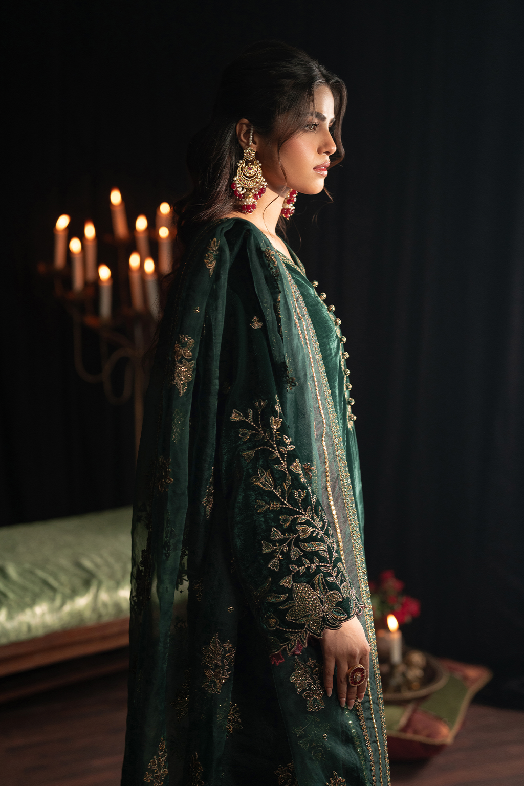 IV-48 Embroidered Velvet - Iznik