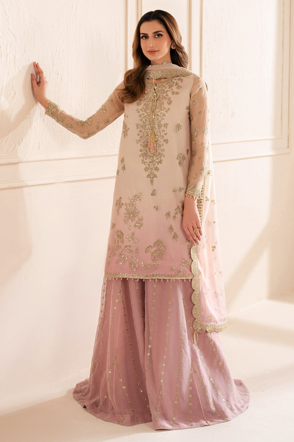 JZ-UC-D3067-0 EMBROIDERED CHIFFON