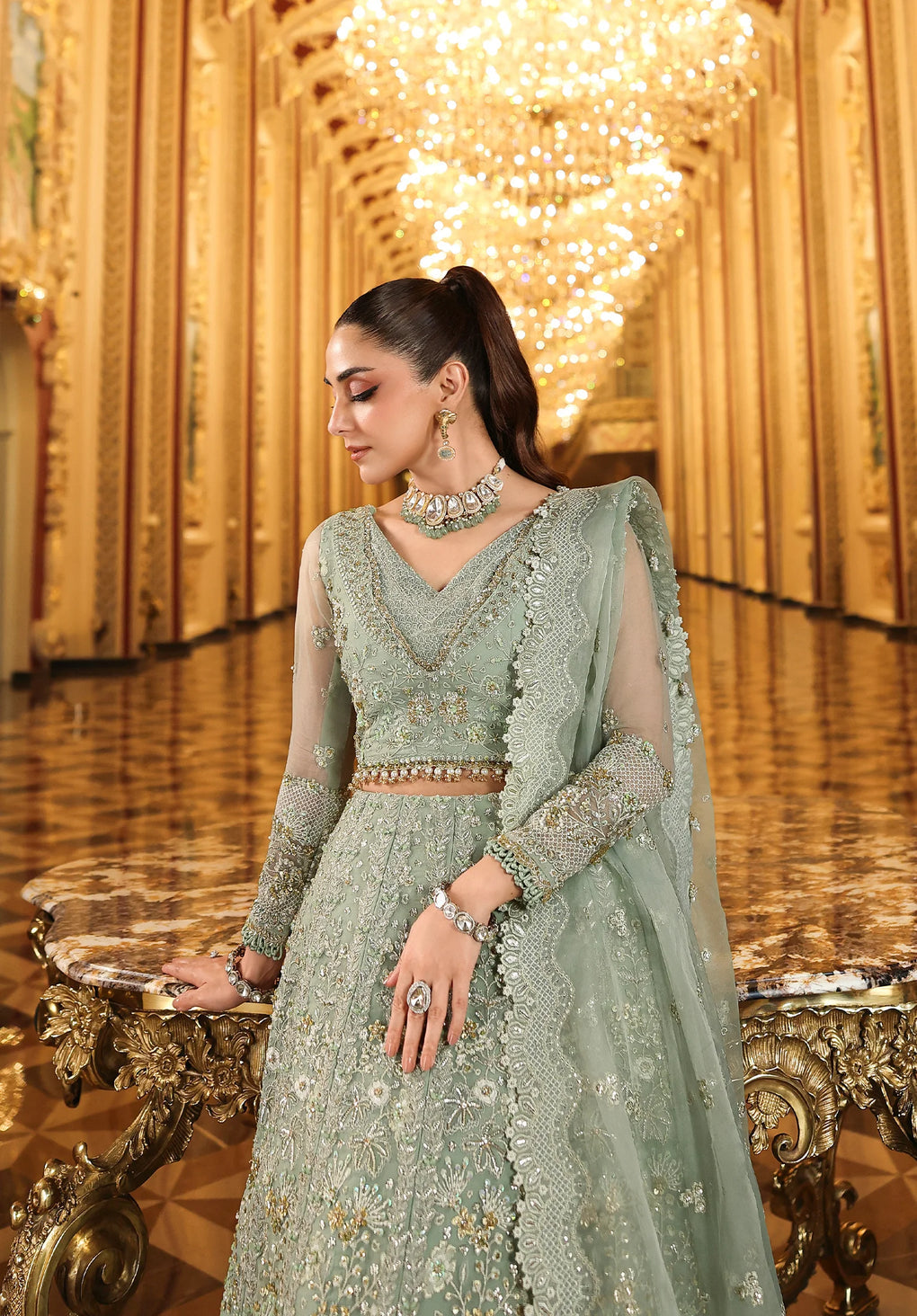 ESH-03 LIME LIGHT - STARDOM - FORMAL HANDWORK '25 by Elaf Premium at #VogueClothingStudio