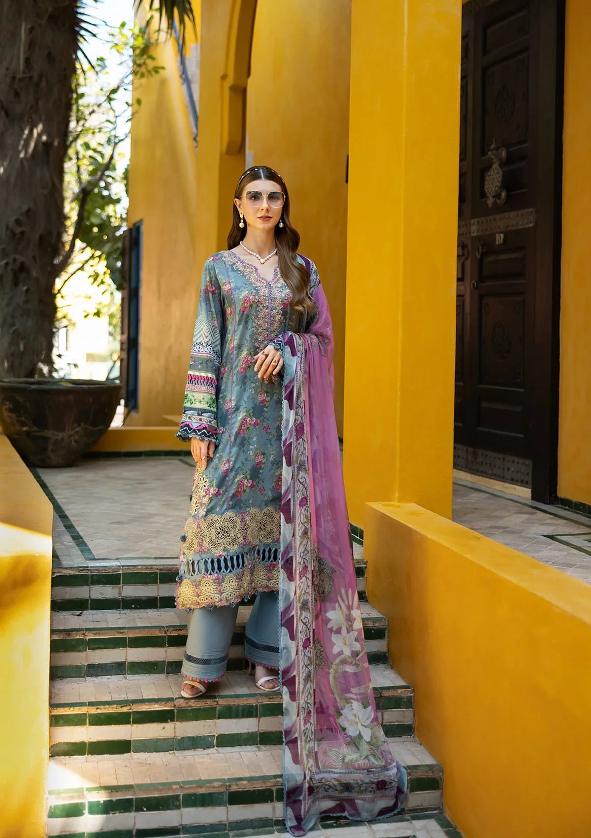 Elegent Digital Printed Lawn dress GLORY from ELAF SIGNATURE COLLECTION 2025.