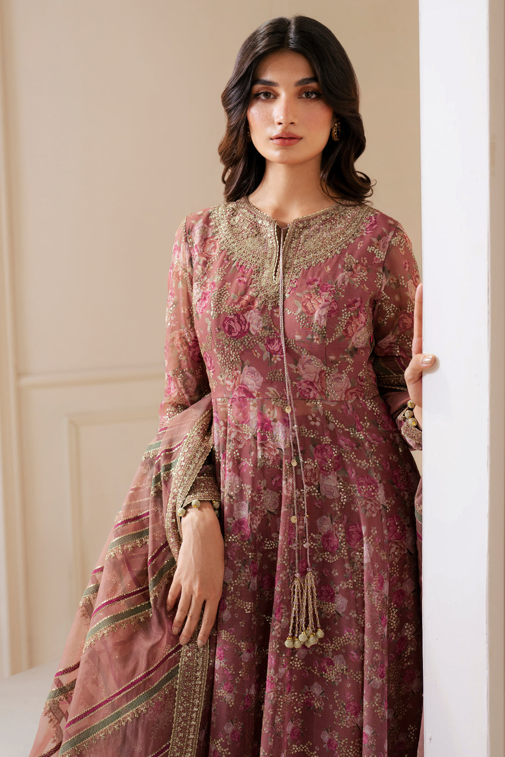 JZ-UC-D3064-0 EMBROIDERED CHIFFON