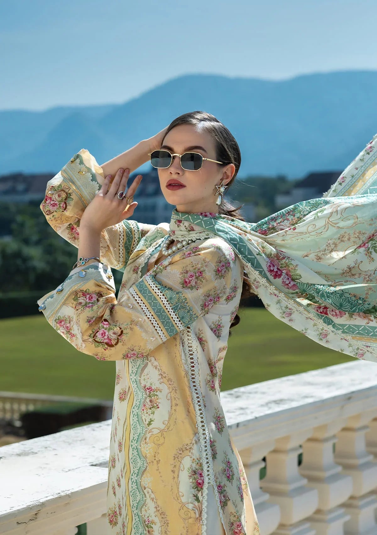 Radiant Lawn Sleeves and lawn shirt from ELAF PRINTS COLLECTION 2025
