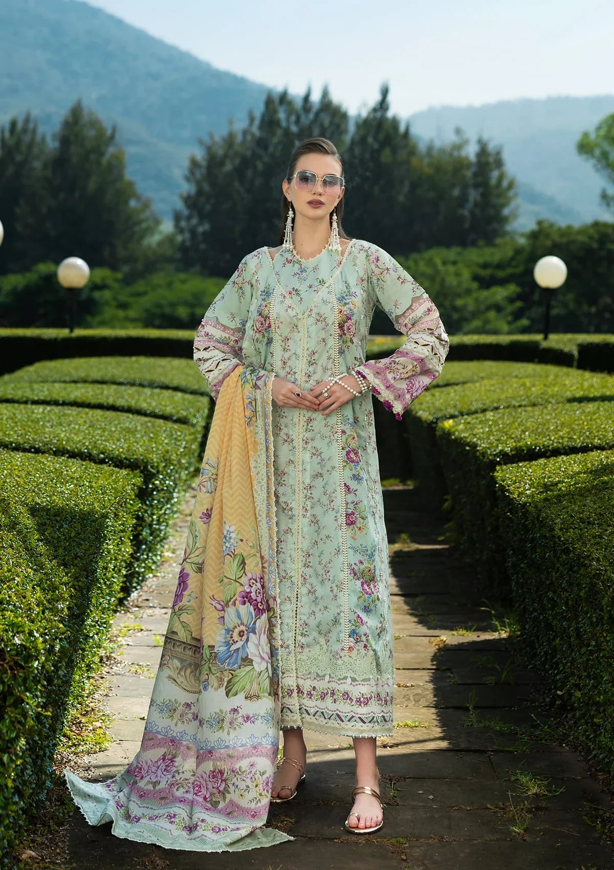 GARDEN GOODNESS Digital Printed Lawn and Digital Printed Voile Dupatta from ELAF PRINTS COLLECTION 2025.