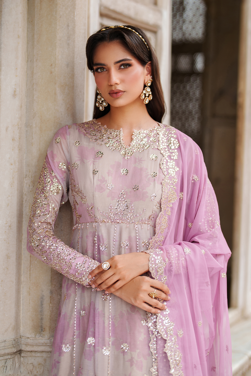 UE-555 Printed Chiffon - Iznik