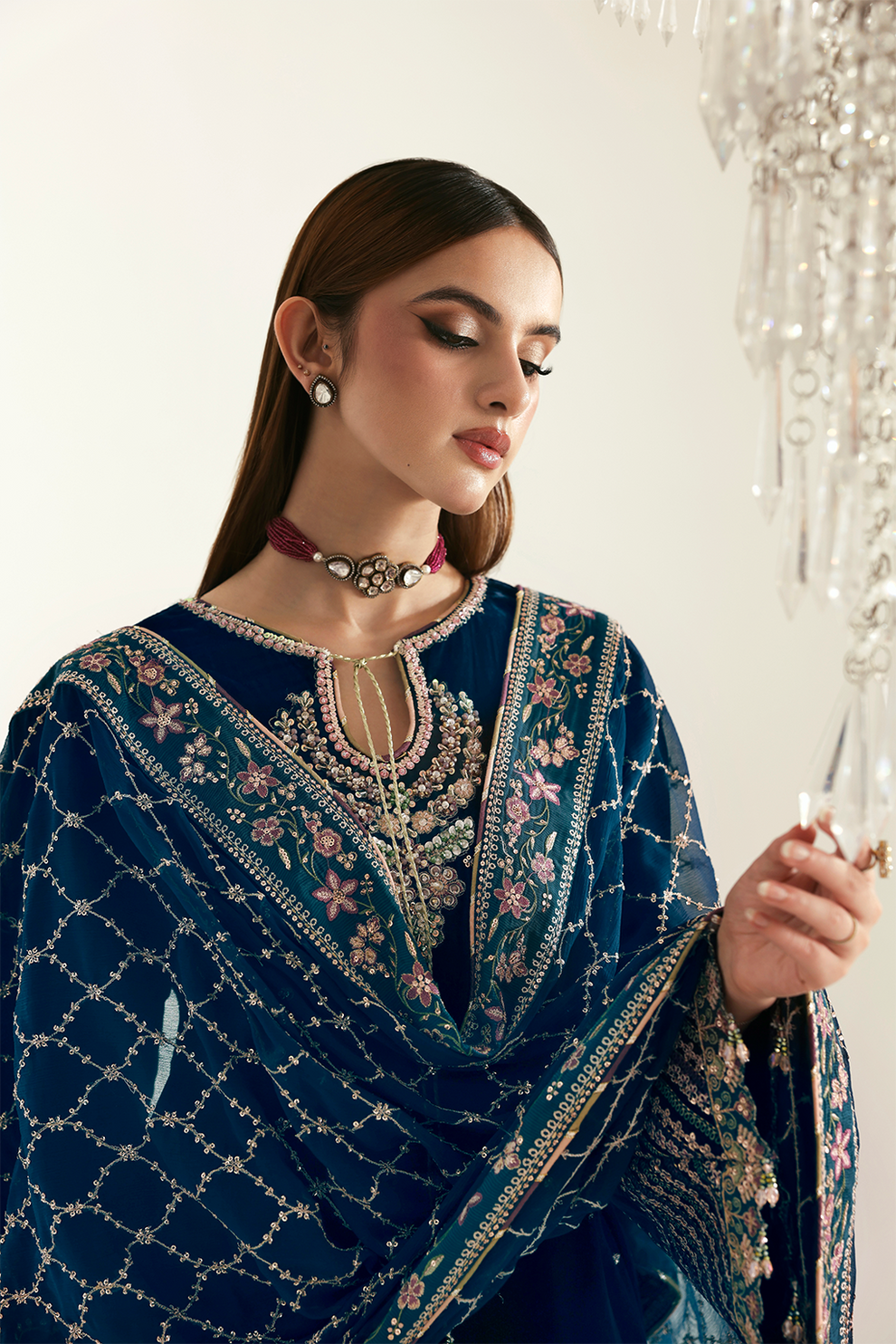 JAHANARA Zarposh velvet collection by Emaan Adeel at #VogueClothingStudio