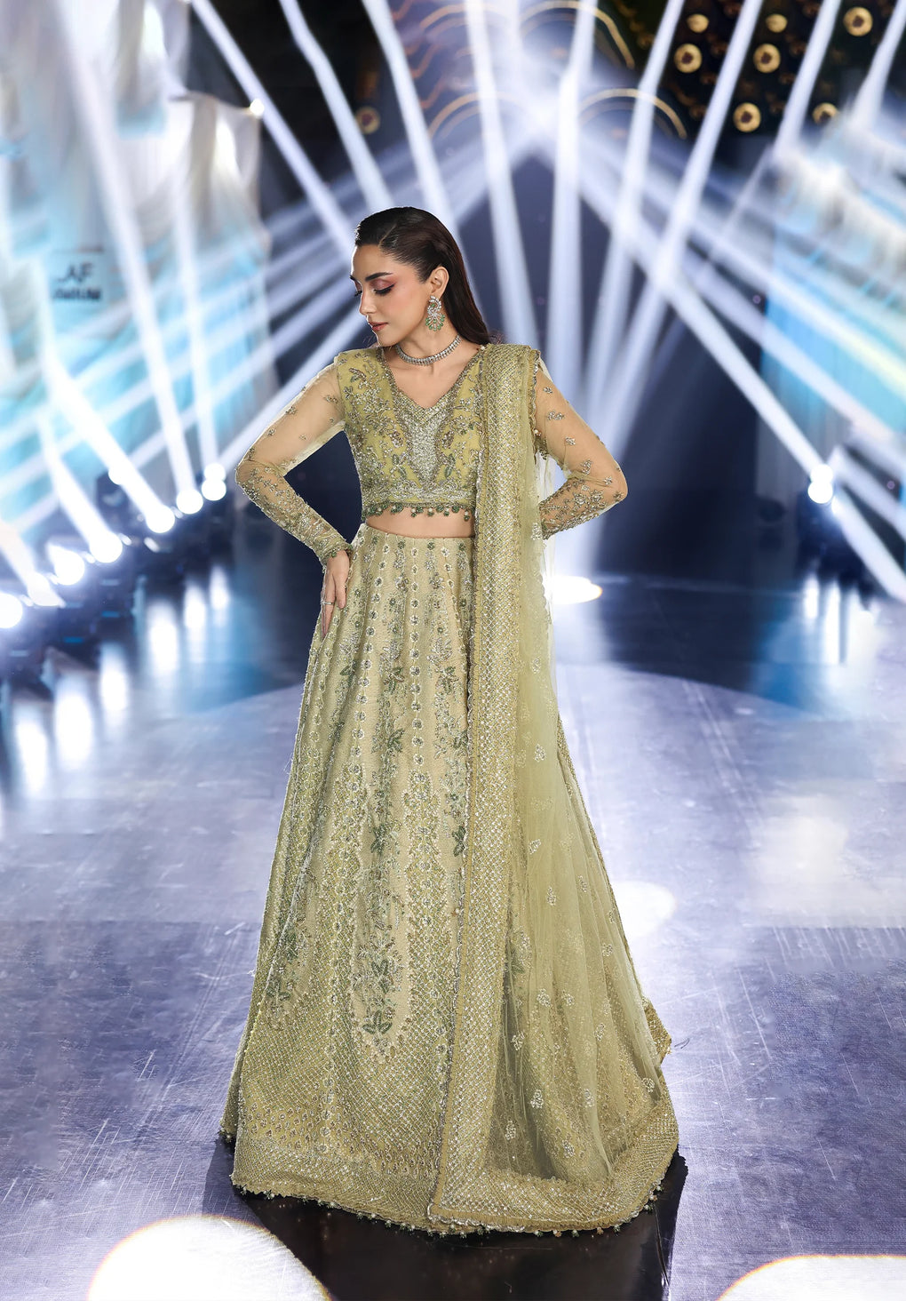 ESH-07 MINT MAJESTY-STARDOM - FORMAL HANDWORK '25 by Elaf Premium at #VogueClothingStudio