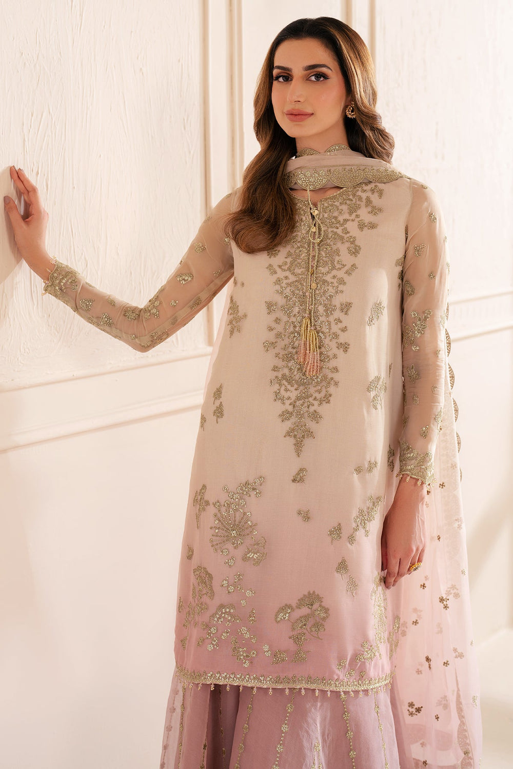 JZ-UC-D3067-0 EMBROIDERED CHIFFON