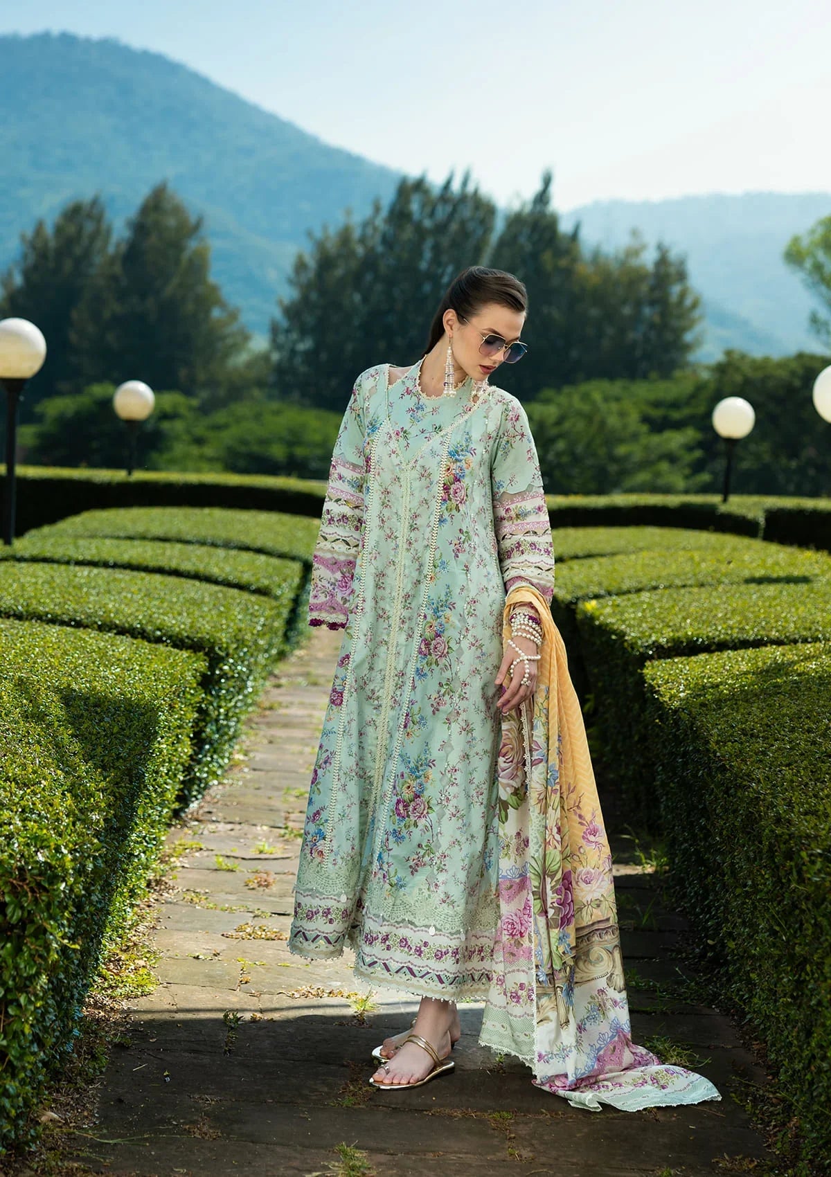 Elegent dress GARDEN GOODNESS from ELAF PRINTS COLLECTION 2025
 