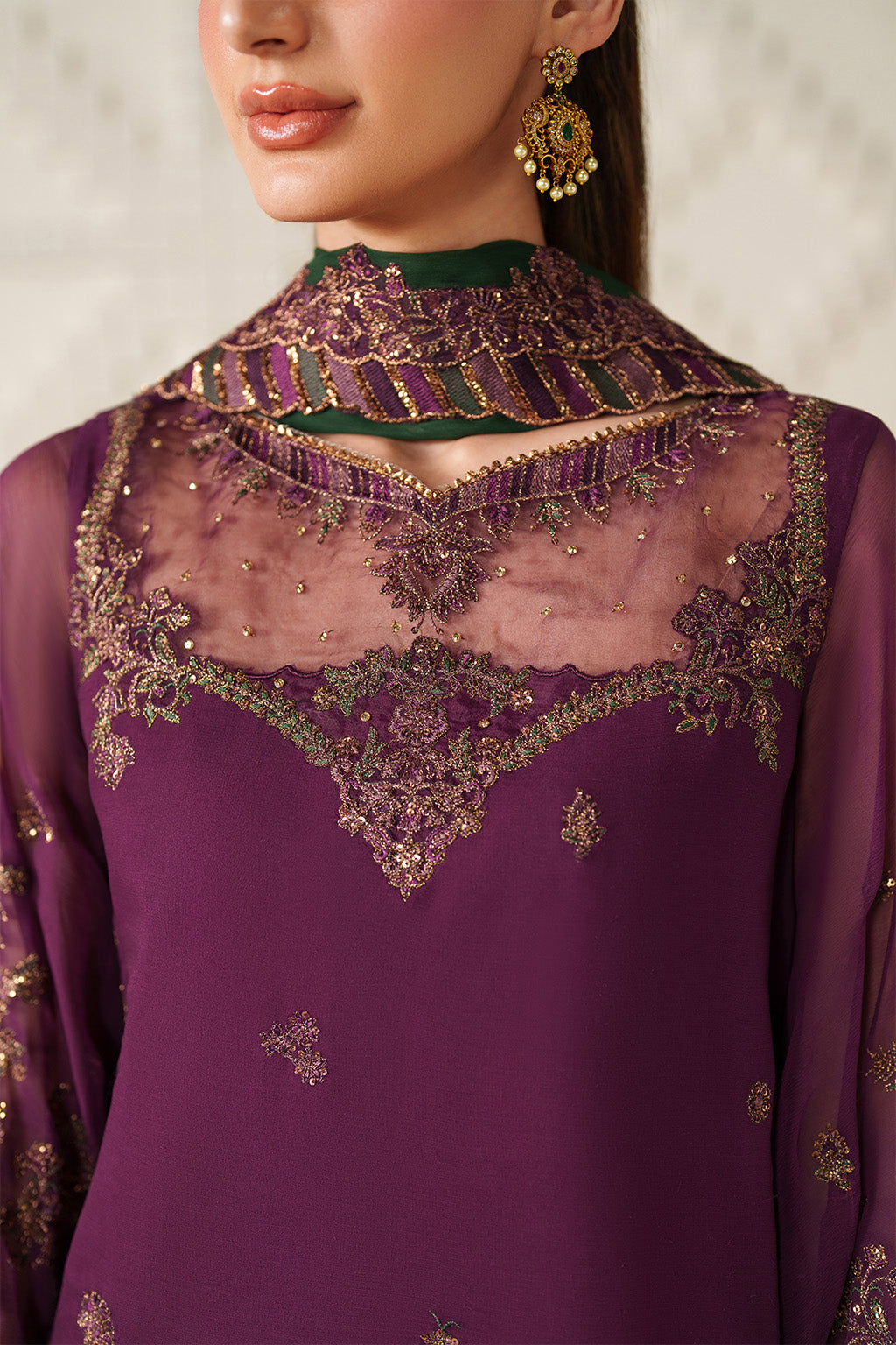 UE-624 Embroidered Chiffon