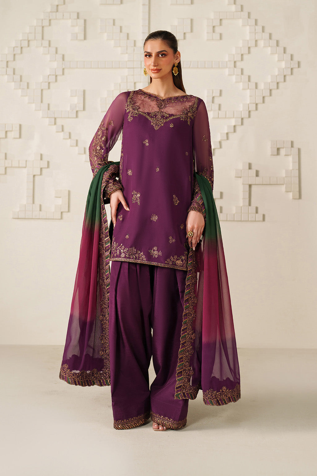 UE-624 Embroidered Chiffon