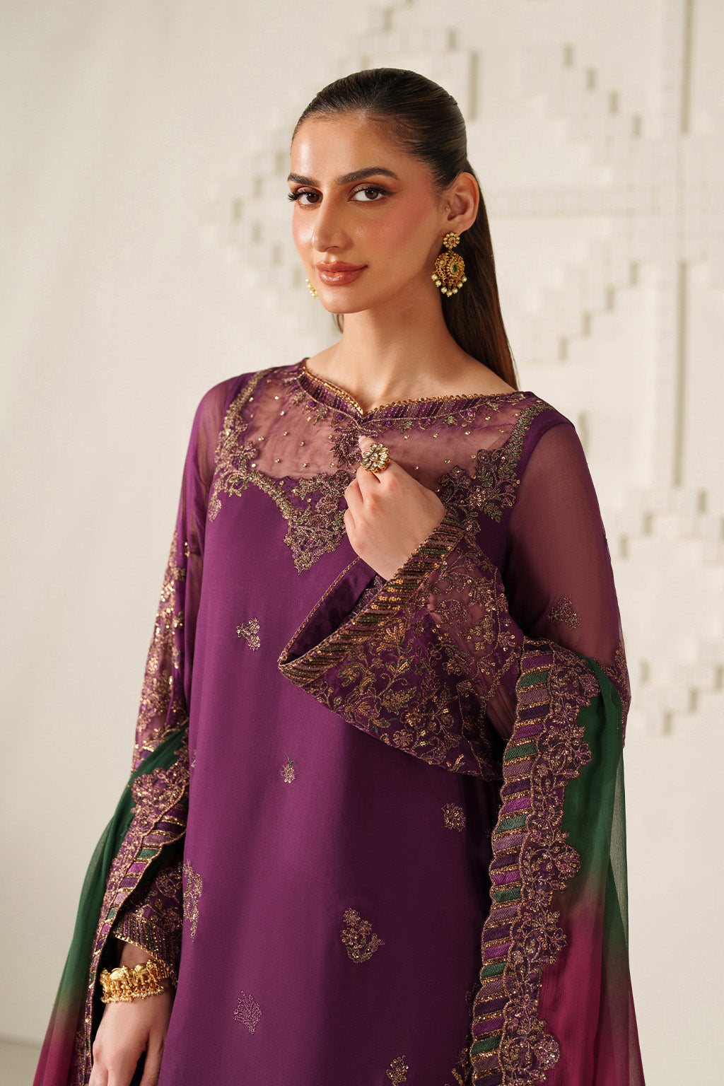 UE-624 Embroidered Chiffon