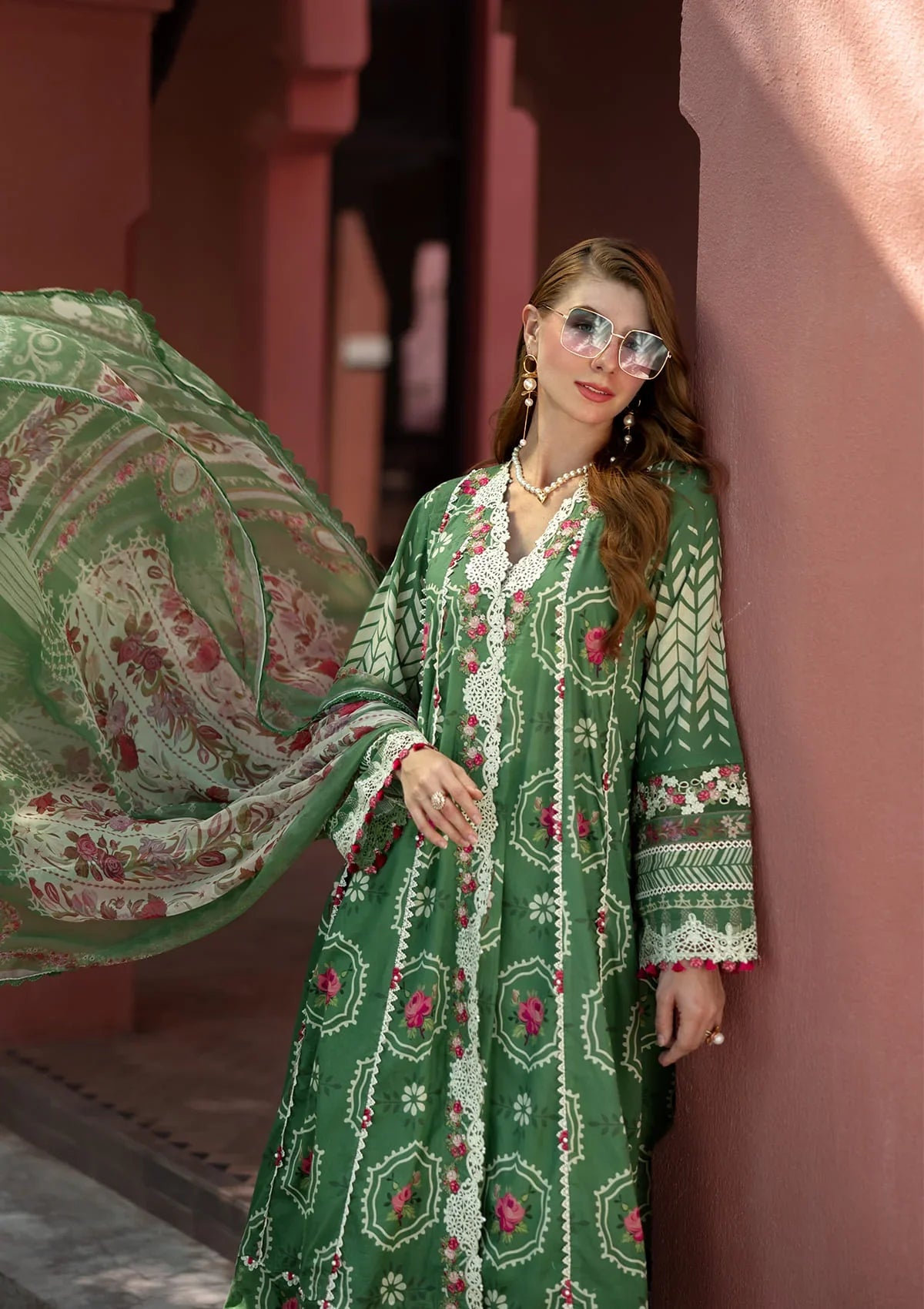 Radiant Embroidered Organza Sleeves Border and lawn shirt from ELAF SIGNATURE COLLECTION 2025.