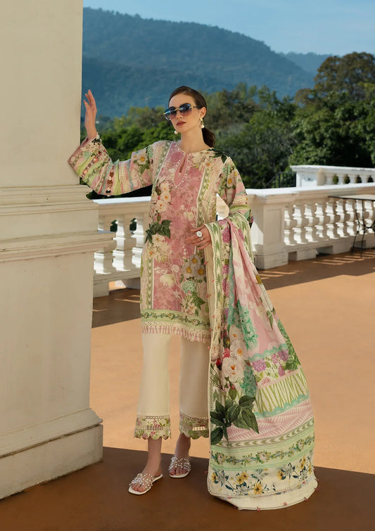 THISTLE & ROSE Digital Printed Lawn and Digital Printed Voile Dupatta from ELAF PRINTS COLLECTION 2025.