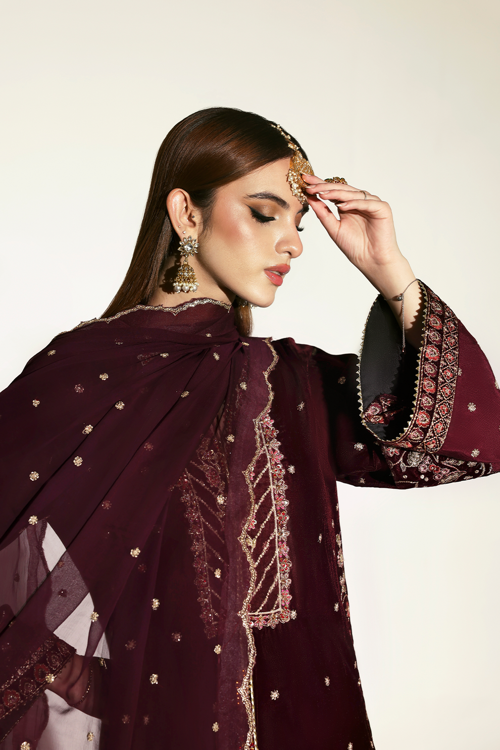 KANWAL Zarposh velvet collection by Emaan Adeel at #VogueClothingStudio
