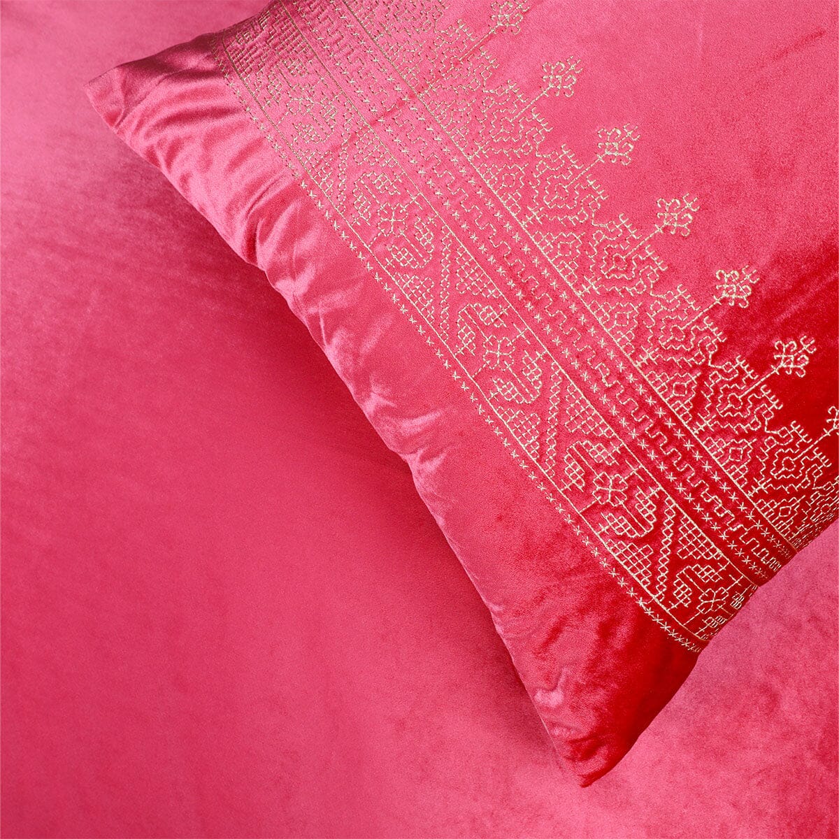 8 PCS BED SET EMBROIDERED VELVET SPRUCE REDDISH - KING Luxury Bedding HOMBEDCLU 