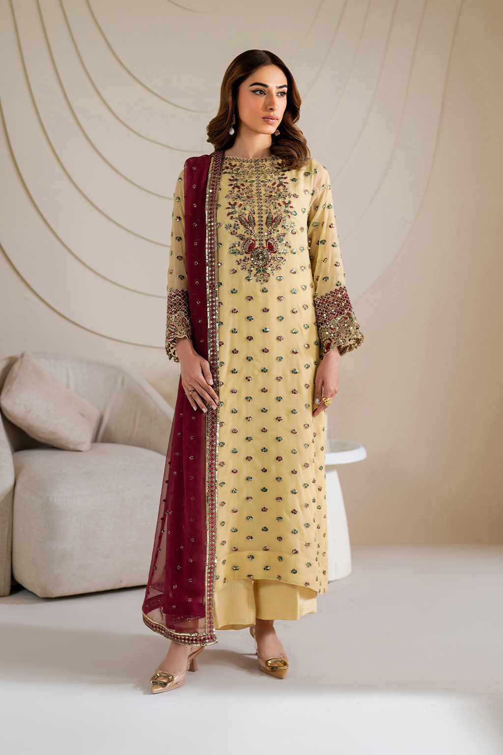 CC-61 Embroidered Chiffon