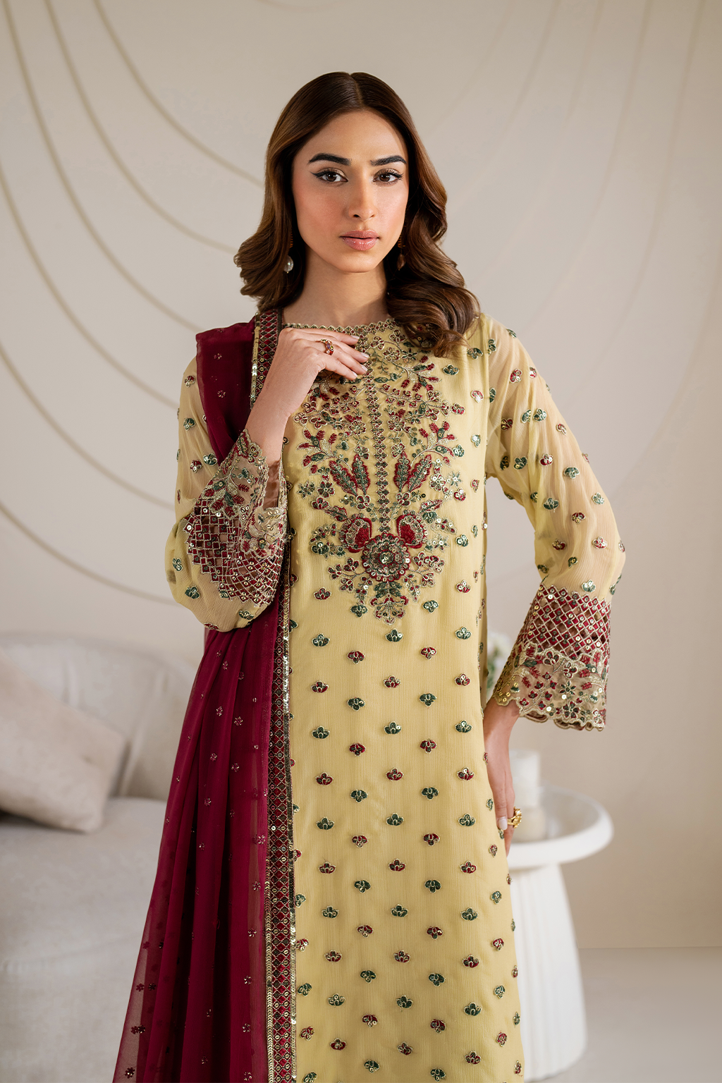 CC-61 Embroidered Chiffon