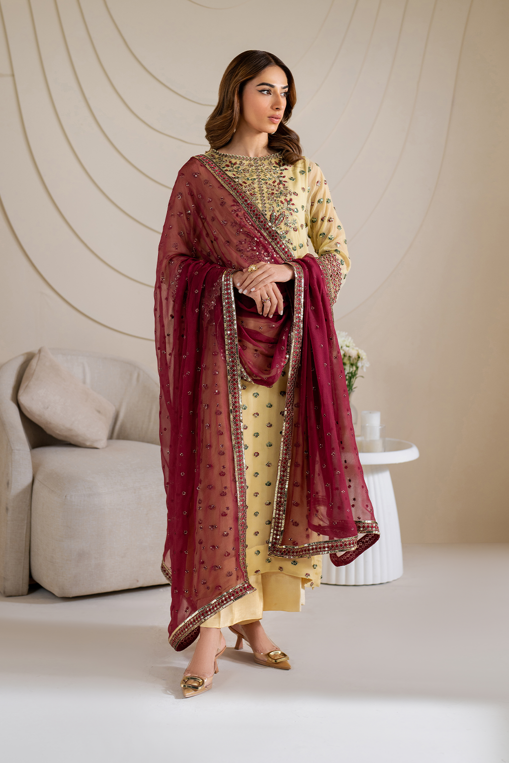 CC-61 Embroidered Chiffon