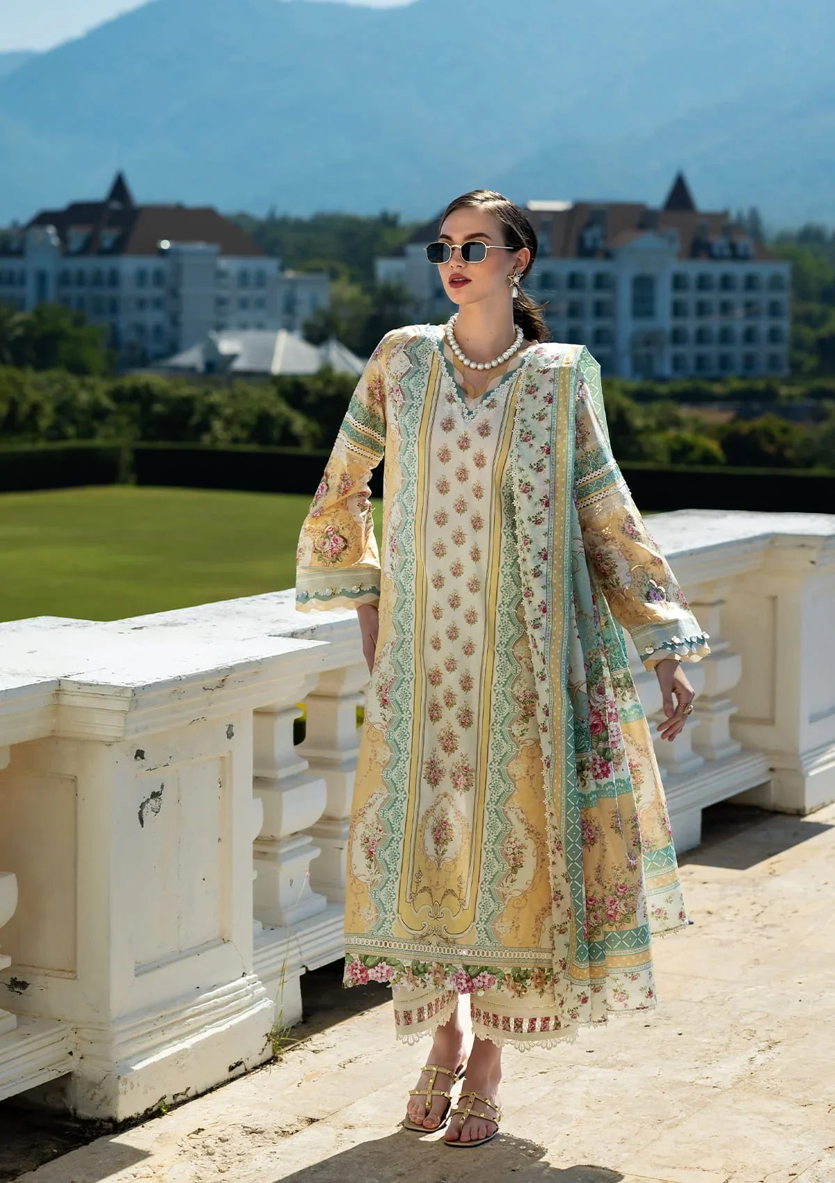 ELARA’S EMBRACE Digital Printed Lawn and Digital Printed Voile Dupatta from ELAF PRINTS COLLECTION 2025.