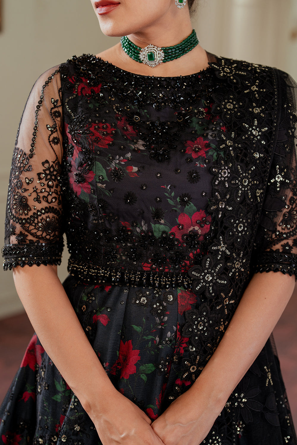 CH13-05 Midnight Rose Twirls by Baroque at #VogueClothingStudio