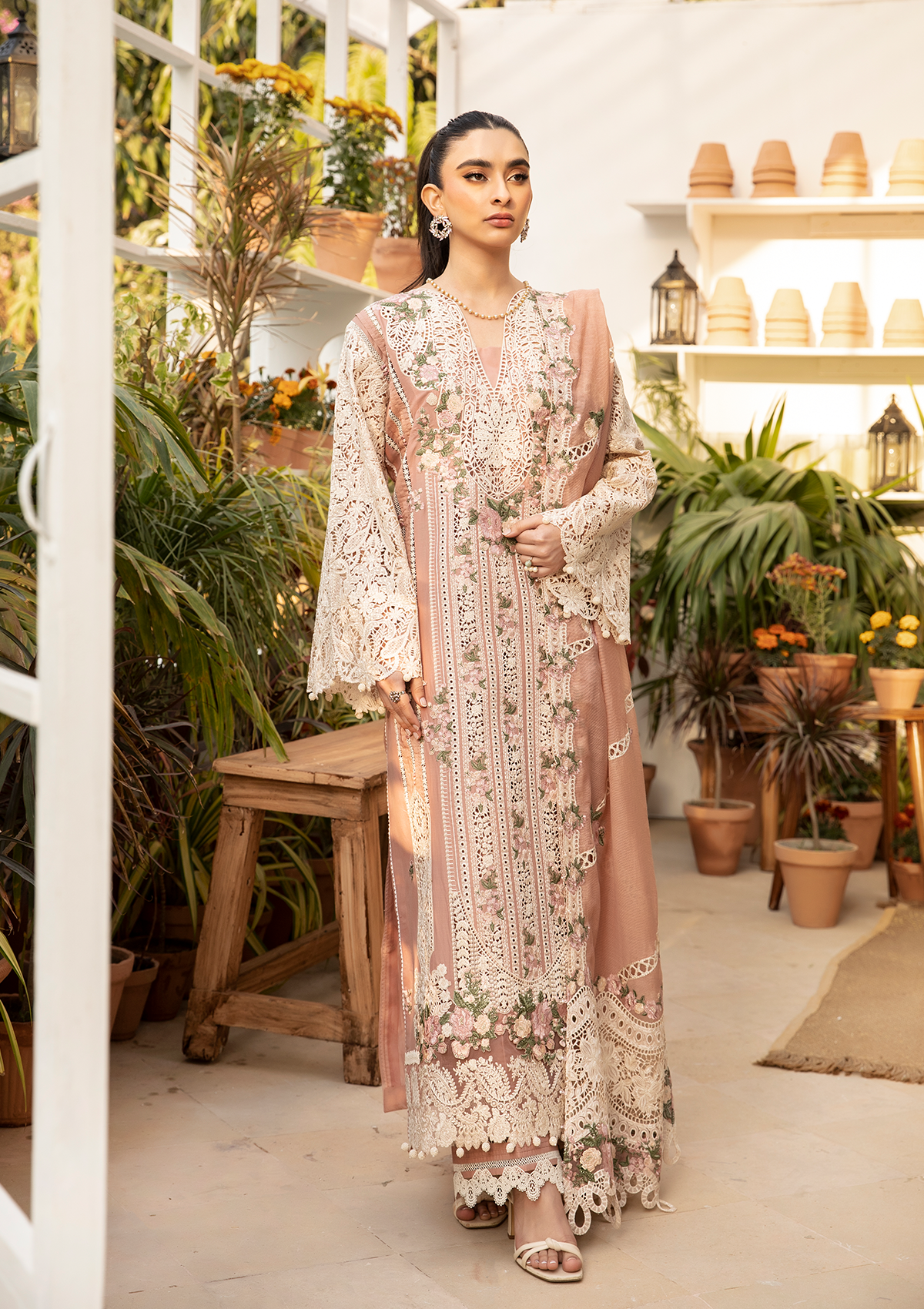 Elegent dress SHAHANA from ELAF Luxury Lawn 2025.