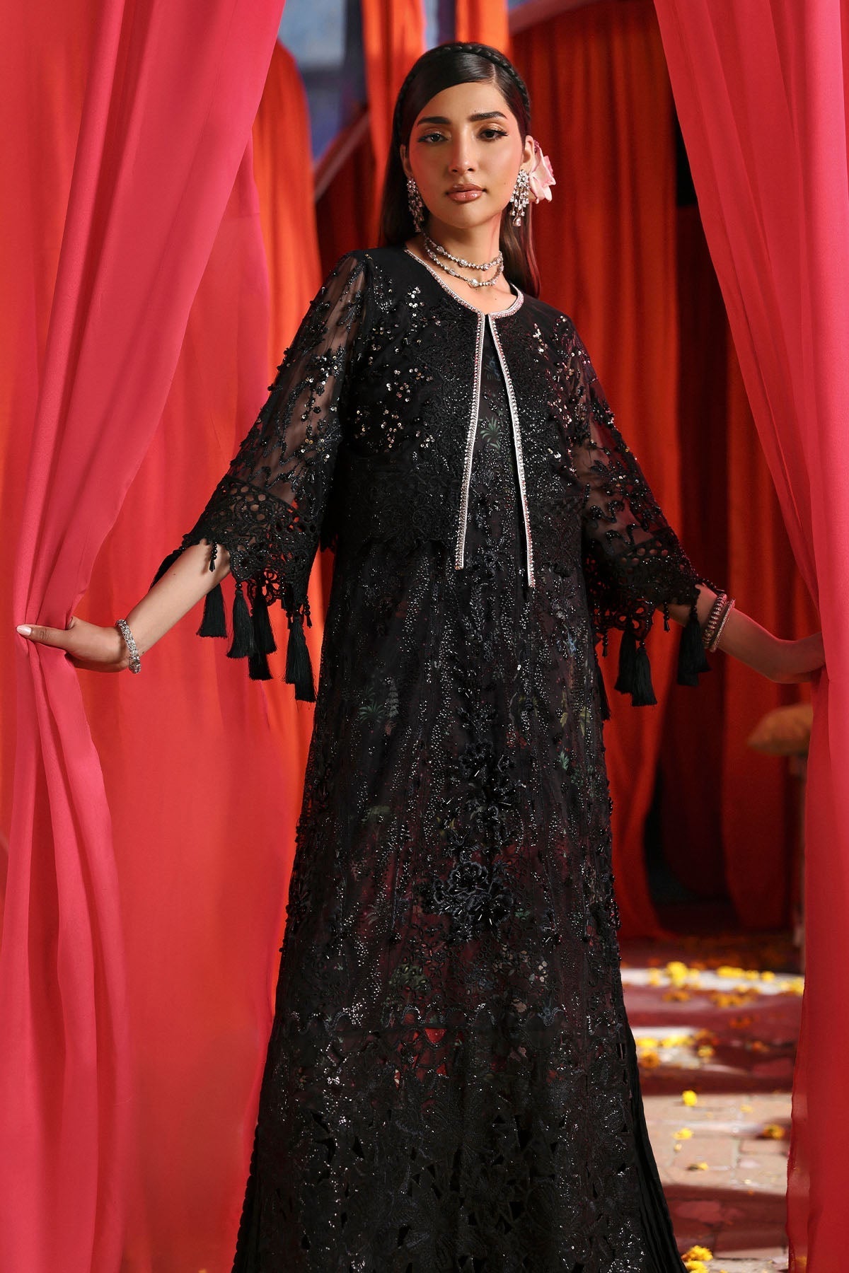 NL-87 Fayra - Jhoomro Unstitched Luxury Formals by Nureh at #VogueClothingStudio